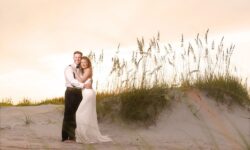 Beach Wedding Couple in Emerald Isle, NC Photos of Beach Wedding Couple in Emerald Isle, NC