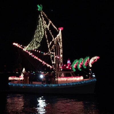 Swansboro Christmas Flotilla at Emerald Isle Beach image of Swansboro Christmas Flotilla